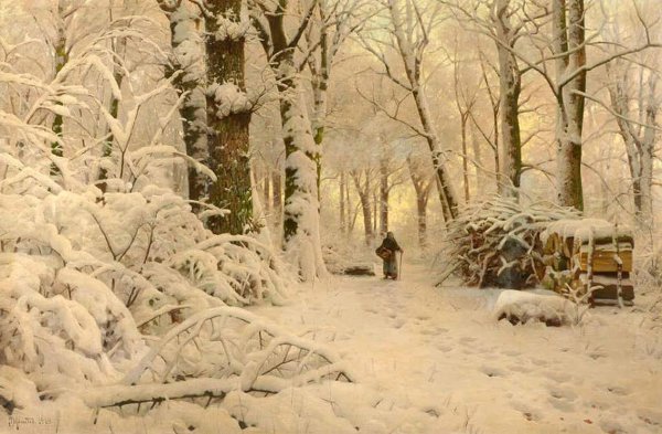 Датский художник Питер мёнстед зима