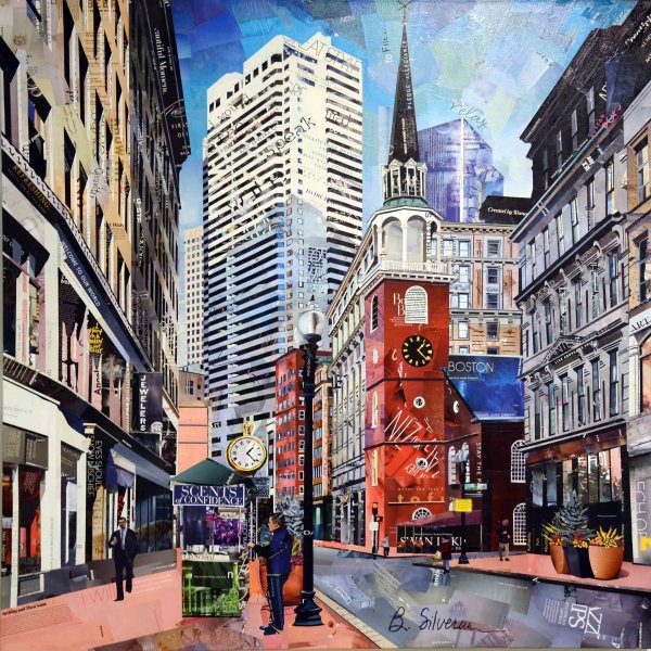 Коллаж из журналов город