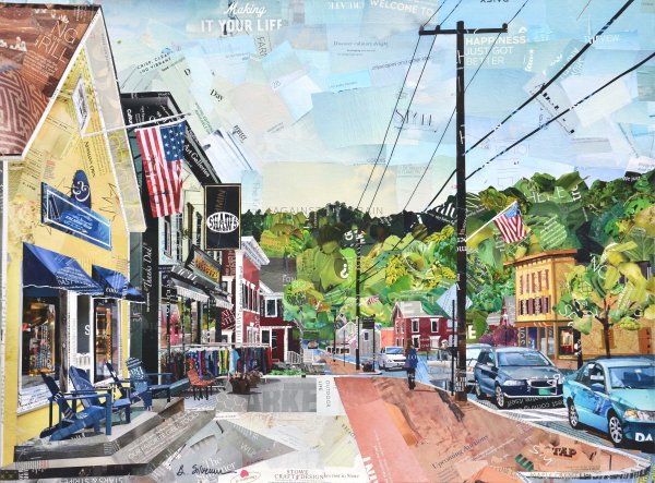 Коллаж из журналов город