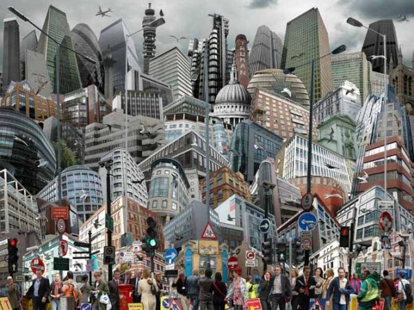 Коллаж современного города