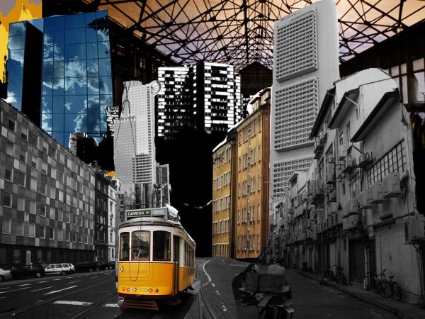 Коллаж в фотошопе городской пейзаж