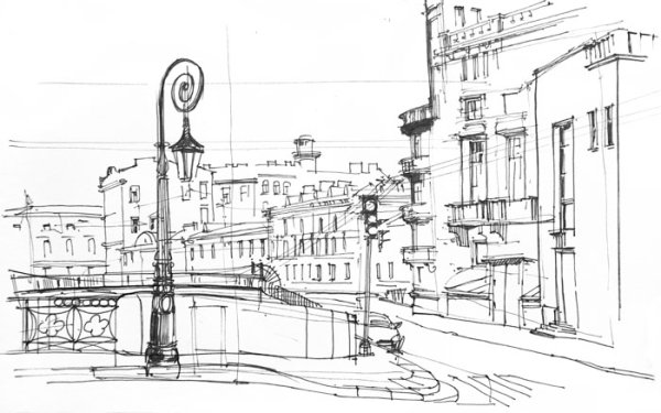 Графика улицы города