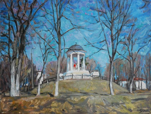 Холст беседка Островского в Костроме