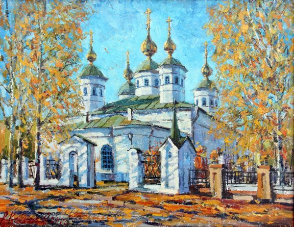 Череповец осень Воскресенский собор