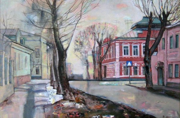 Зимний пейзаж в графике