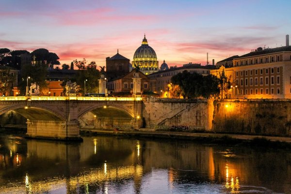 Акварель площадь Рима