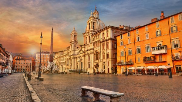 Картины акварелью Рим