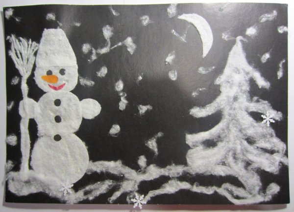 Панно из тополиного пуха