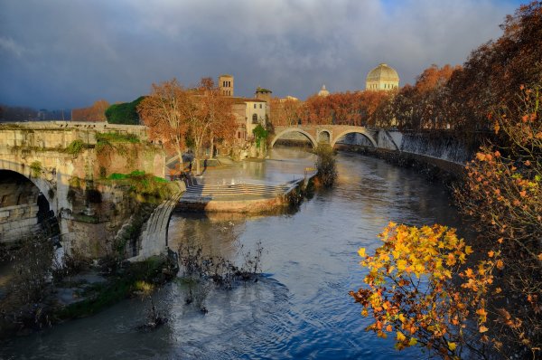 Пейзажи акварель Италия Рим