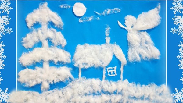 Зимний пейзаж из круп