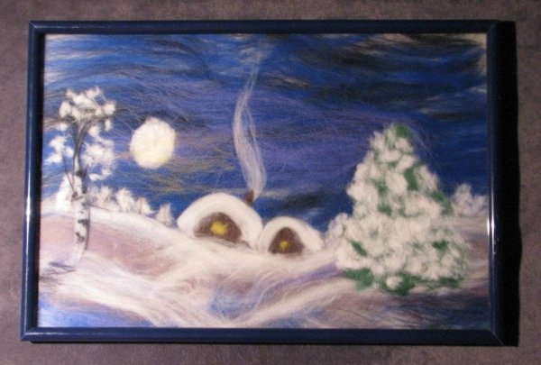 Аппликация зимнее дерево