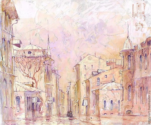 Пейзаж в пастельных тонах