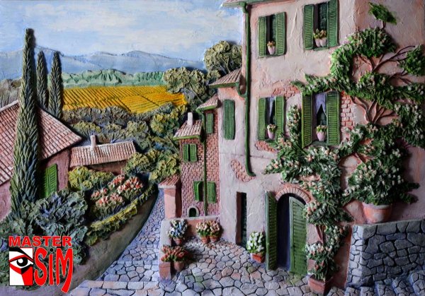 Декоративное панно город