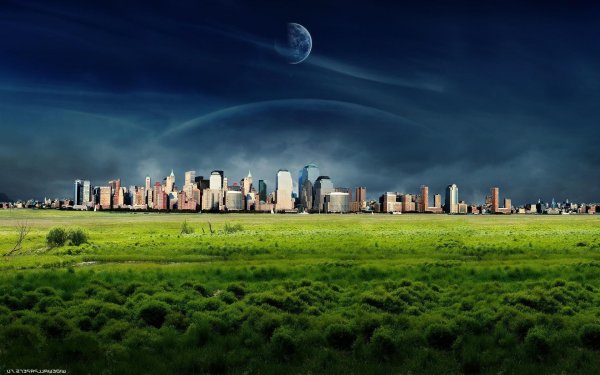 Нью-Йорк Манхэттен рассвет