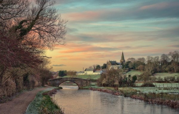 Нью-Йорк небоскребы пейзаж туман