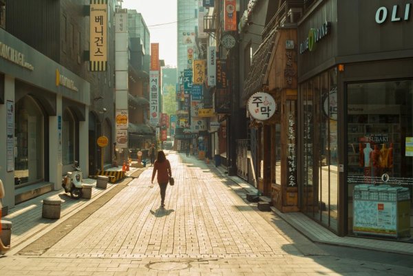 Южная Корея Сеул ночной вид