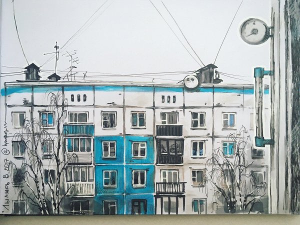 Панельный дом картина