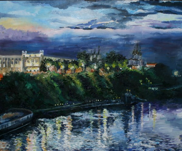 Ночная живопись набережная