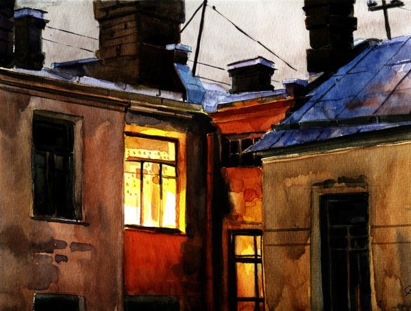 Свет в окне живопись