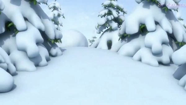 Зимний лес из мультика