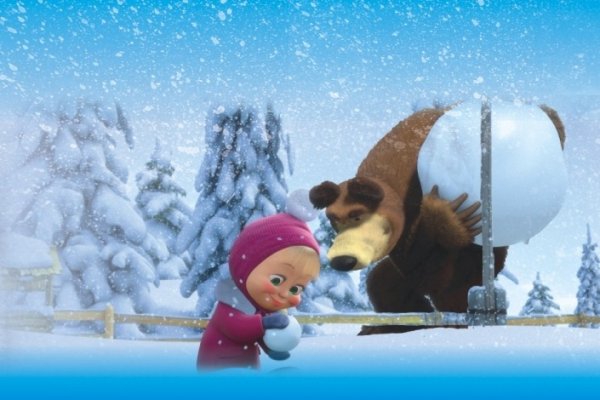 Маша и медведь зима