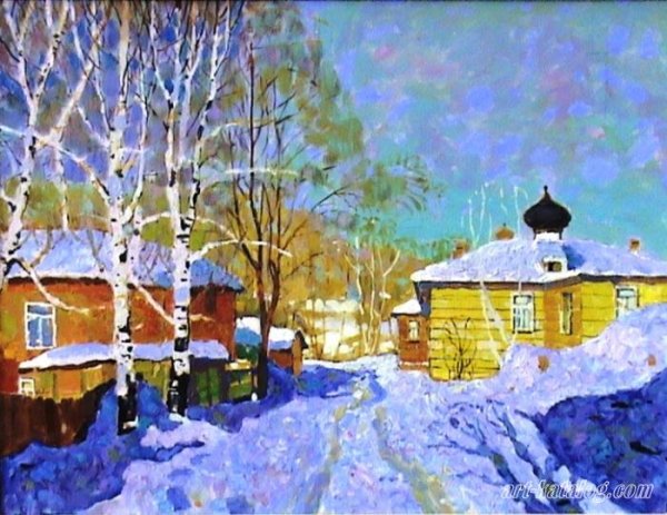 Казимир Малевич зимний пейзаж