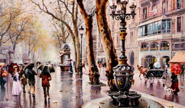 Барселона картина маслом