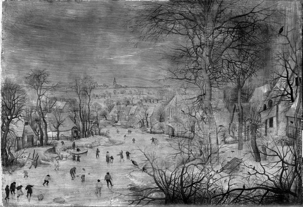 Питер брейгель младший зимний пейзаж
