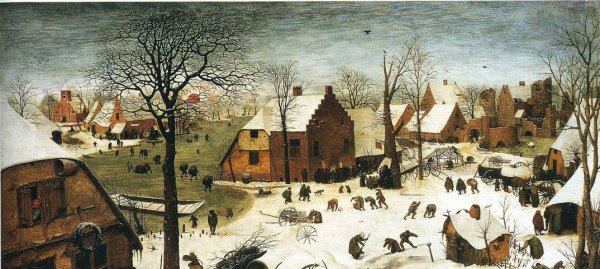 Брейгель младший зимний пейзаж
