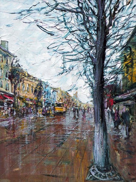 Картина художника старый мост Твери