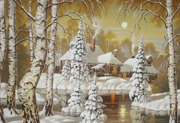 Зимние пейзажи мастер классы