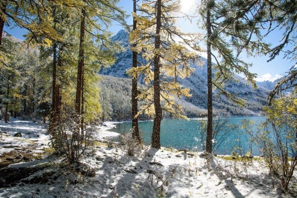 Горный Алтай Шавлинские озера зима