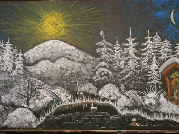 Пейзаж мелом