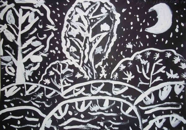 Новогодняя тематика на меловой доске