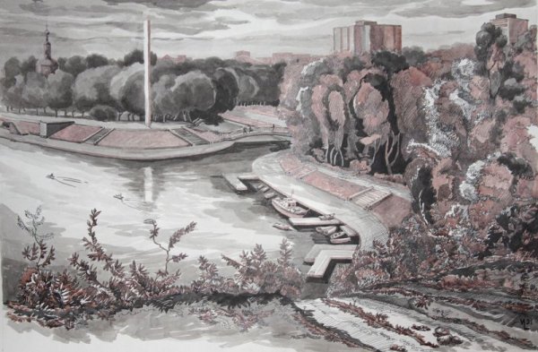 Польский художник-акварелист. Michal Orlowski