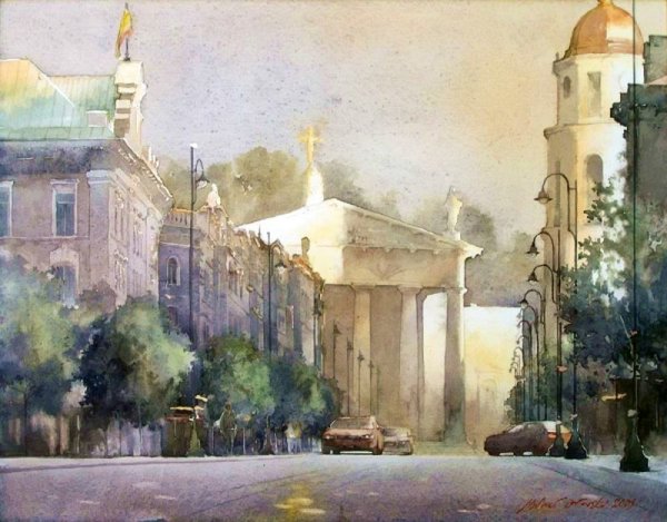 Картины Дмитрий Спирос городской пейзаж