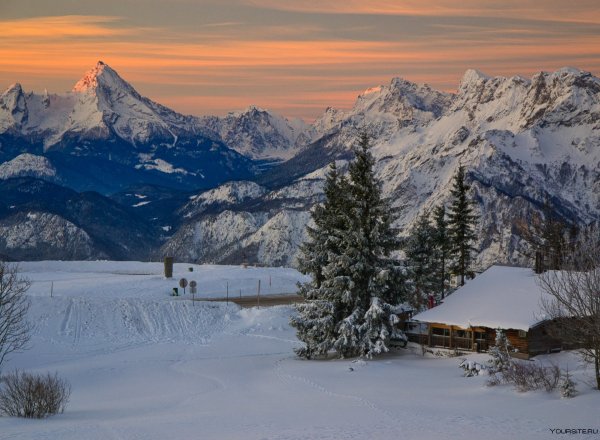 Альпы Австрия зима