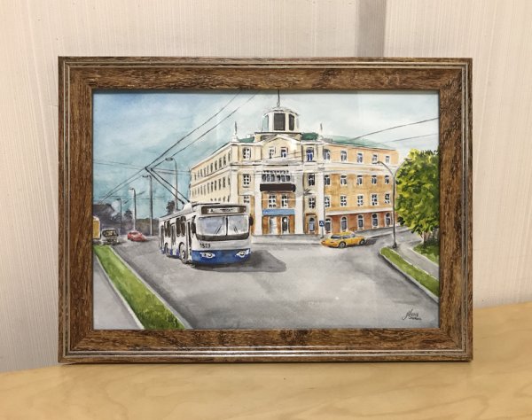 Архитектура Самара акварель