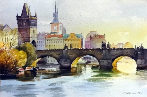 Карлов мост Прага живопись