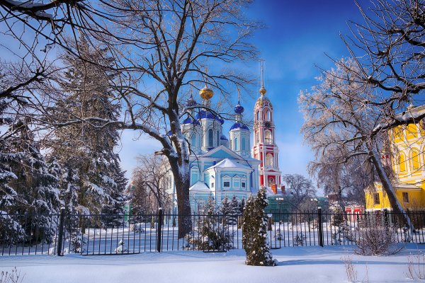 Казанский монастырь Тамбов зима