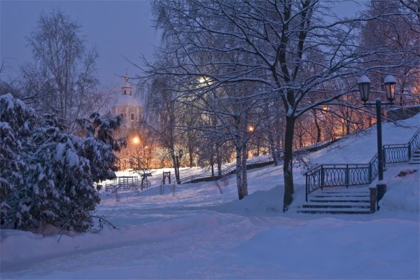 Набережная Тамбов зима