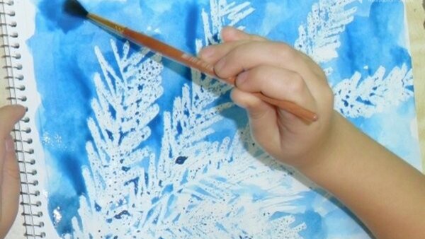 Зимний пейзаж вертикально для детей