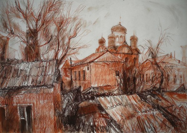 Станковая Графика сангина