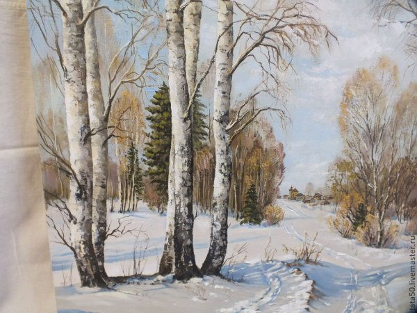 Александр Кугель живопись зимний пейзаж