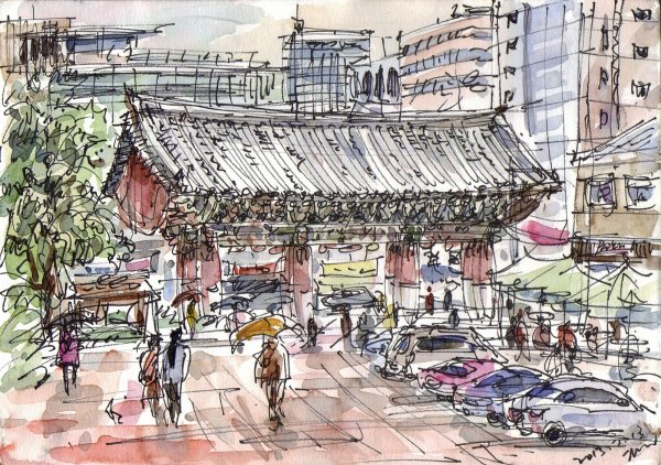 Улицы Южной Кореи Сеул Эстетика