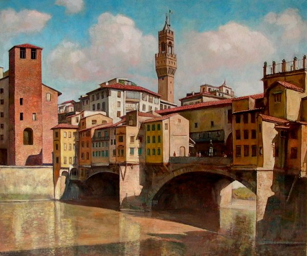 Флоренция мост Понте Веккьо живопись
