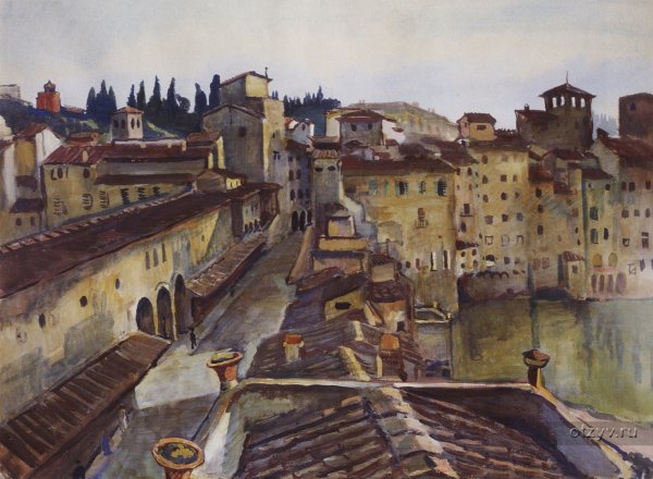 Серебрякова Зинаида Евгеньевна. Флоренция. Понте Веккио