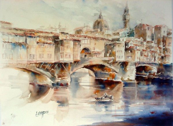 Картины акварелью Флоренция