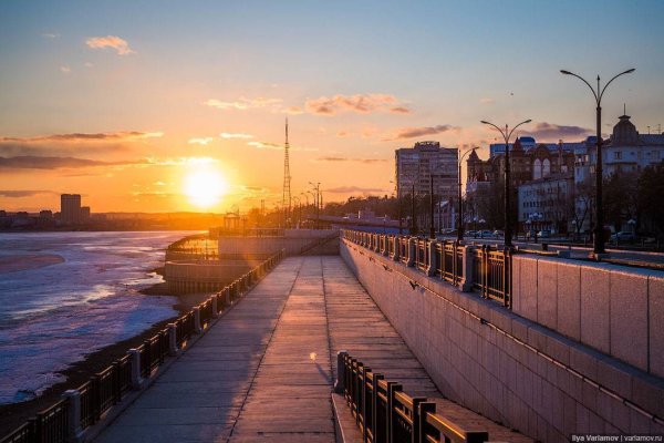 Набережная реки Амур Благовещенск