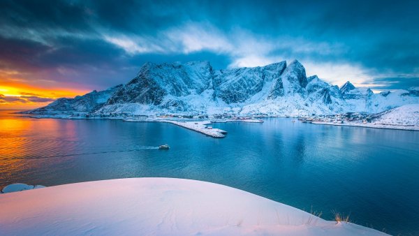 Норвегия фьорды зима